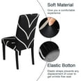 thumbnail image 4 of Black Chair Covers for Dining Room Set of 6, High Stretch Removable Washable Parsons Chair Slipcover for Home Party Hotel Wedding Ceremony (6PCS, Geometric), 4 of 6