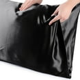 thumbnail image 6 of PiccoCasa 25 Momme Silk Pillowcases for Hair and Skin 3 Pieces Pillow Covers Black King/20"x36", 6 of 8