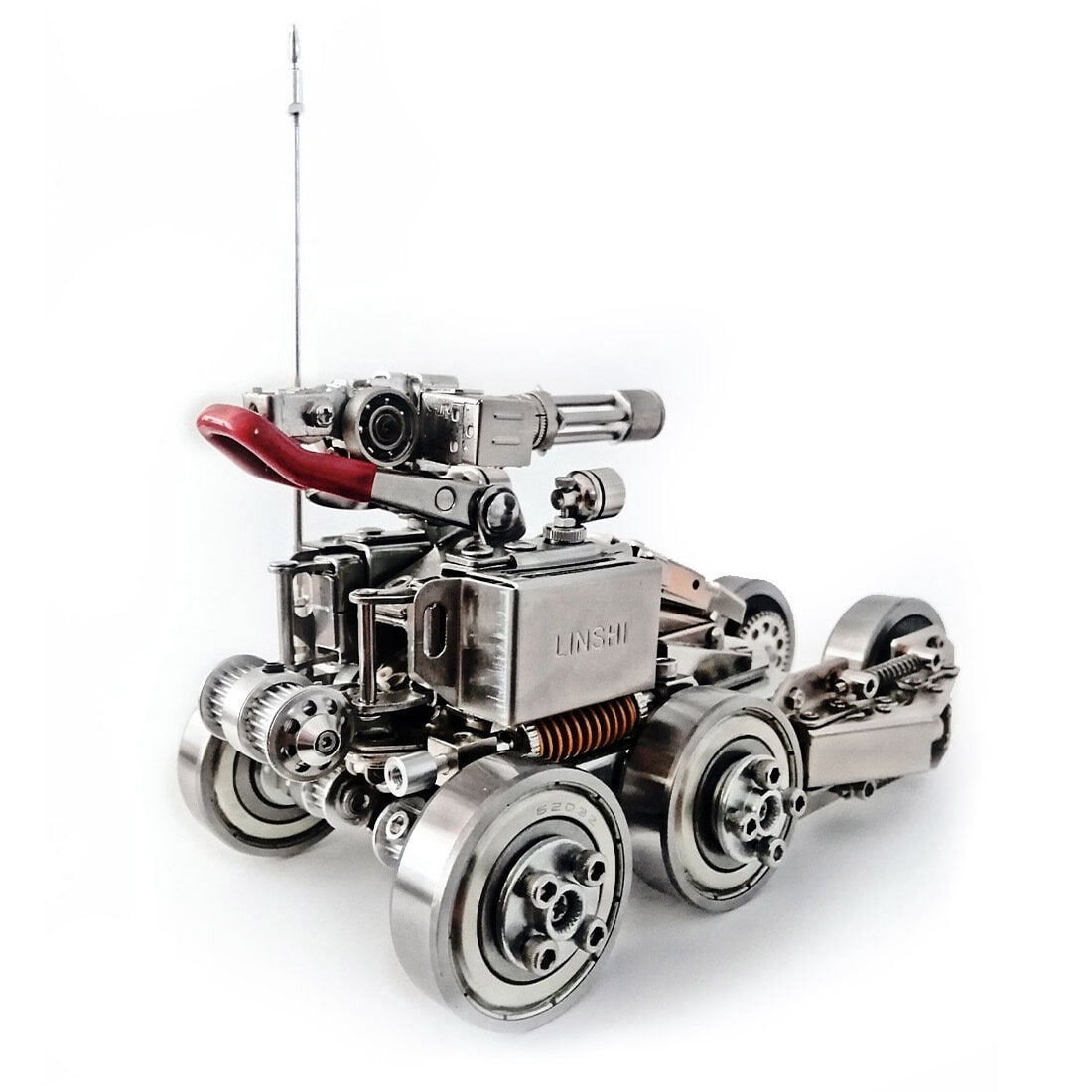 T2 Armored Car 3D Metal Model Kit, Stainless Steel DIY Assembly Armored Vehicle, Mechanical Mecha Puzzle Collectible Decor for Adults