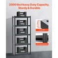 thumbnail image 4 of VEVOR Storage Shelves, 2000 lbs, 5 Tier Garage Storage Shelving, 16" D x 32" W x 72" H Adjustable Metal Shelves for Garage Shelves Utility Rack Shelf, Ideal for Kitchen, Warehouse, Basement, Black, 4 of 10