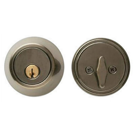 Homeplus Deadbolt Single Cylinder 2-3/8" Or 2-3/4" Bkst Antique Brass Kw1