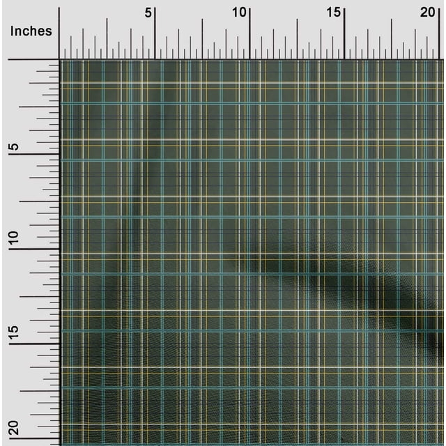 oneOone Polyester Lycra Fabric Madras Check Print Fabric By Yard 56 Inch Wide