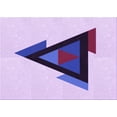 thumbnail image 1 of Ahgly Company Machine Washable Indoor Rectangle Transitional Purple Flower Purple Area Rugs, 6' x 9', 1 of 7