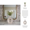 thumbnail image 6 of Elegant Ceramic Vase with Hollow Center for Living Room Decor - Contemporary Flower Vase for Home Decor and Room Display - Sculptural Accent for Bedroom, House, Office and Table - 14", Silver, 6 of 16