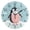 Black, variant on Cartoon Penguins with Swimming Suit Round Wall Clock Silent Analog Battery Operated Black Pointer Home Decor 9.84" Diameter