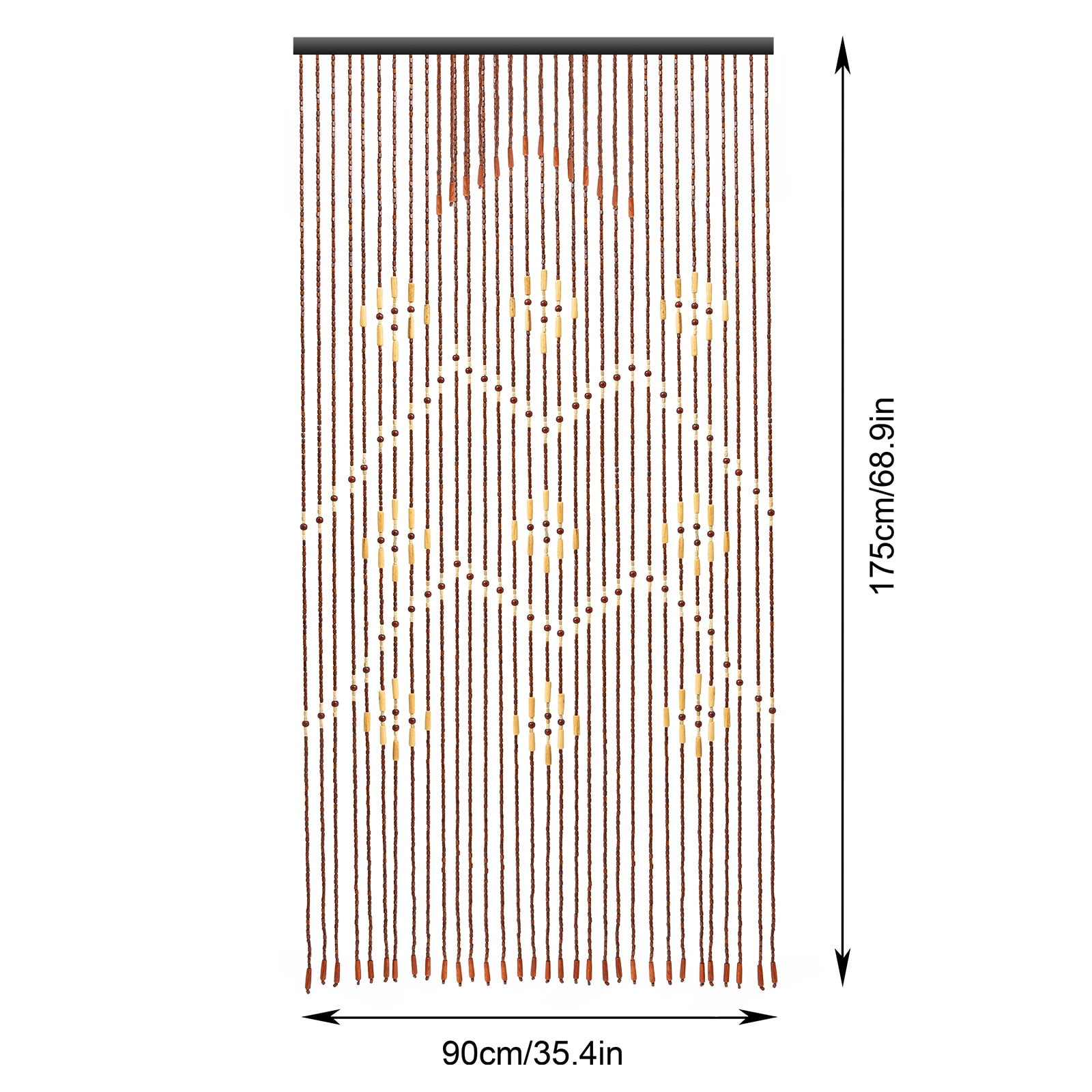Wooden Bead Curtain, String Door Curtains Beaded, Chinese Classical Coffee for Doorway, Tie Top,  Home Décor