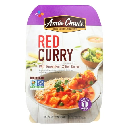 (Price/case)Annie Chun's Medium Spicy Red Curry Ready Meal - Case Of 6 - 9 (Best Spicy Egg Curry)