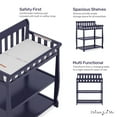 thumbnail image 5 of Dream On Me Ashton Changing Table, New Zealand Pinewood, 1 inch Mattress Pad included, Navy, 5 of 6