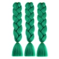 thumbnail image 1 of Sonducket Extensiones de cabello de ganchillo de estilo trenzado de colores, peluca bonita exquisita, trenzas sintéticas resistentes al calor, Accesorio para el cabello Verde, 1 of 6