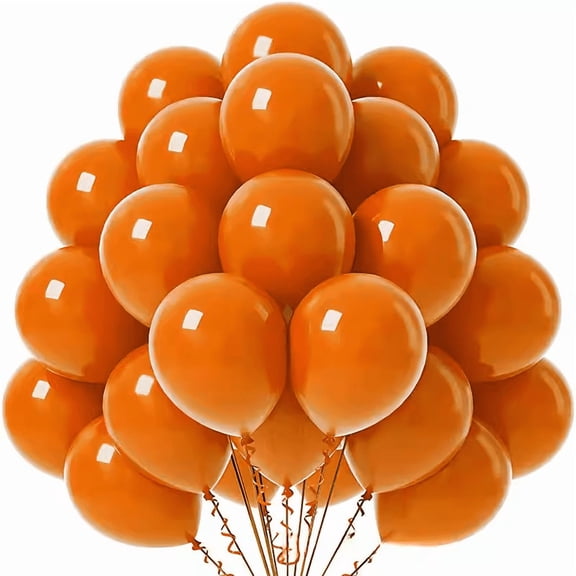 suxuMhao Party Balloons, 10 Inch Round Inflatable Latex Balloons, 40 Pcs Orange Balloons for Wedding Decorations, Birthday Party, Outdoor Balloons, Perfect Decoration for Holiday Gatherings