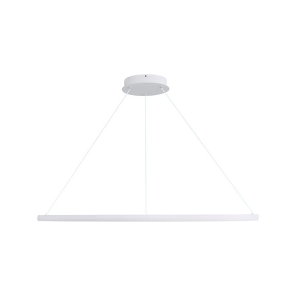 Golden Lighting Veritas Integrated LED 71in Chandelier in Sand White