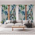 thumbnail image 6 of Blueberry Spring Leaves Kitchen Curtain for Berdoom Living Room Cafe 72 Inch Length, Grey Botanical Branches Tiers Curtains Light Filtering Drapes Rod Pocket Window Treatment 2 Panels 52"Wx72"L, 6 of 8