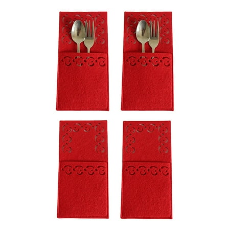 

Labakihah 4PCS New Christmas Tree Cutlery Knife And Fork Cover Table Decoration Tableware cutlery set