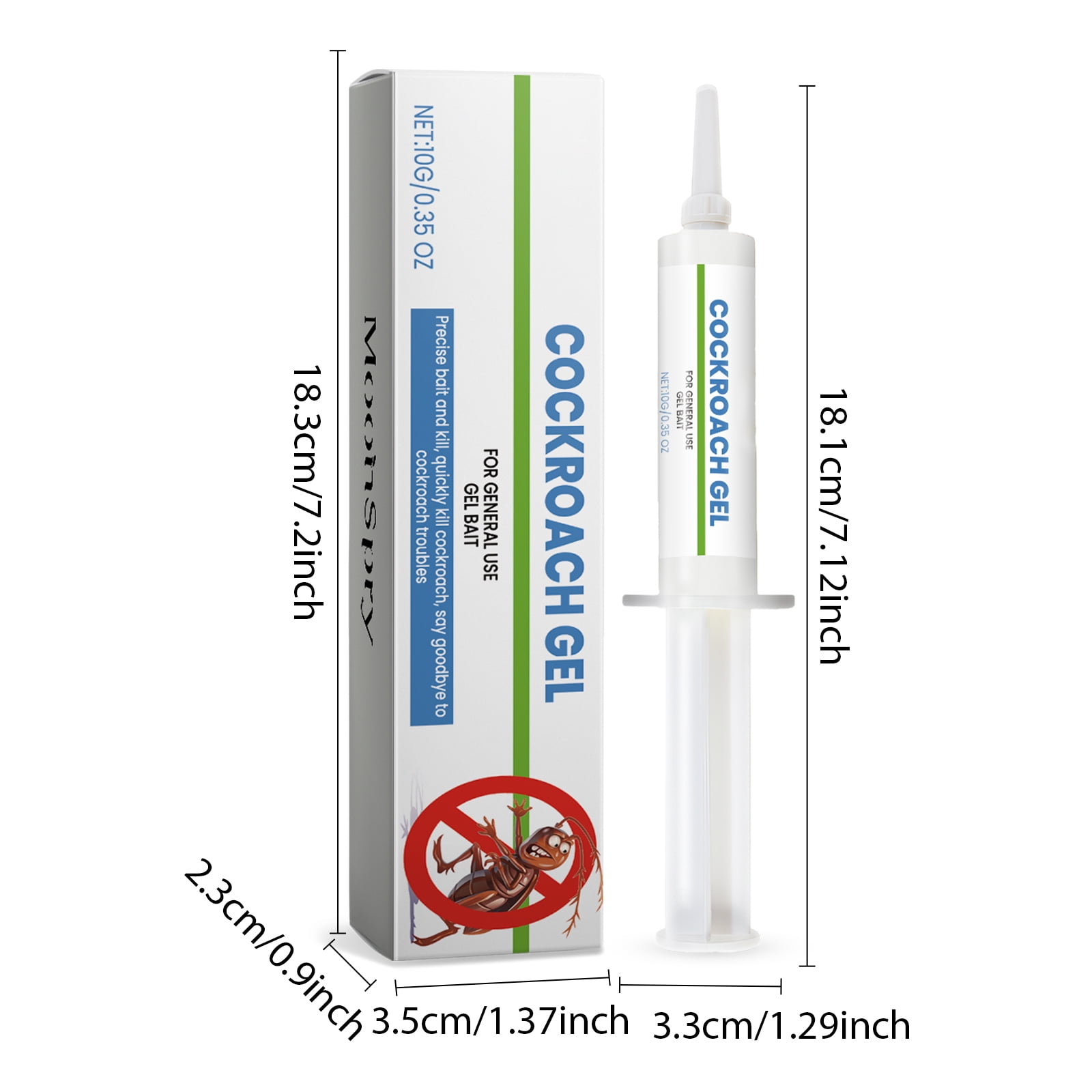 Alvantor Roach Killer Gel, 0.35oz, Fast-Acting Cockroach Control for Home Kitchens