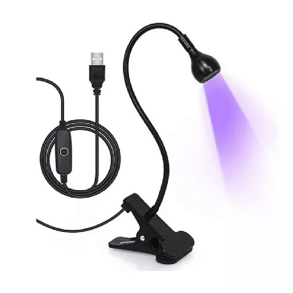 Lámpara Uv Led Cuello De Cisne Para Uñas Usb Con Clip Gel