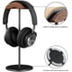 thumbnail image 4 of Soporte para auriculares, soporte para auriculares de madera de nogal y aluminio, soporte para auriculares para juegos de nogal natural con base sólida y pesada para todos los tamaños de auriculares, 4 of 7