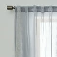 thumbnail image 5 of Better Homes & Gardens Embroidered Border Light Filtering Indoor Curtain Single Panel, Pole Top, Back Tab, Soft Silver, Polyester, Recycled Poly, 50"W x 84"L, Adult, 5 of 6