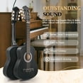 thumbnail image 4 of Ktaxon 30in Beginner Round Acoustic Guitar Starter Kit with Bag, Tuner, Extra Strings, Matte Black, 4 of 18