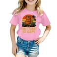 thumbnail image 3 of WhouRiu Toddler Girls Tshirt Cartoon Capybara Print Short Sleeve Tops Child Comfy Stylish Loose Casual T Shirts Pink,Sized 3-4, 3 of 3