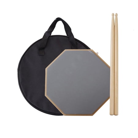 Yihuala Practice Drum Pad Portable 12 Inches Drum Practice Pad with Maple Drum Sticks Storage Bag for Percussion-Learners