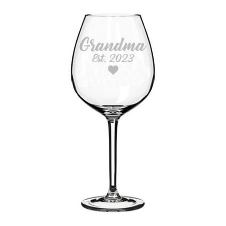 

Wine Glass Goblet Grandmother Grandma Established 2023 (20 oz Jumbo)