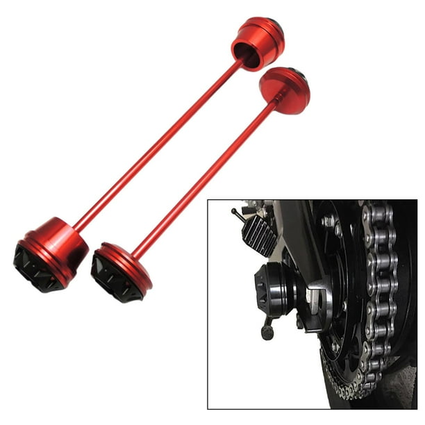 Deslizadores del eje Yotijar Aleación de aluminio para motocicleta FZ-07 Rojo