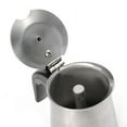 Stainless Steel Moka Coffee Maker, Stovetop Espresso Percolator, Manual