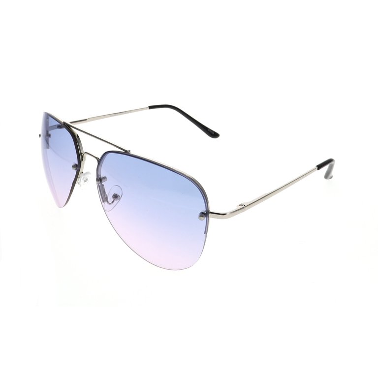 Oversized Gradient Lens Rimless Metal Frame Aviator  display picture 1
