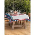 thumbnail image 3 of Outdoor Tablecloth with Umbrella Hole for Patio/Picnic/Party/Camping, Independence Day Waterproof Table Cloth Rectangle Table Cover Washable, American Flag Gnomes Balloons Country Truck (54"x 80"), 3 of 9