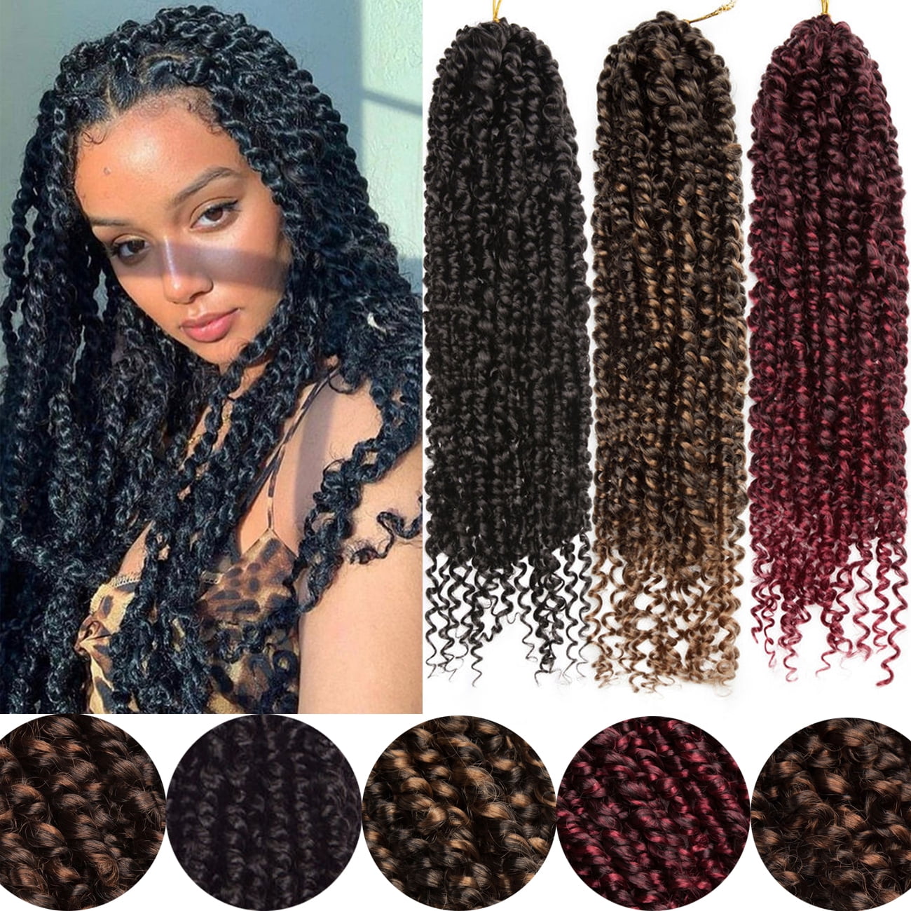 US Ombre Festival Party Synthetic Jumbo Box Braids Hair Extensions Cornrow  Twist