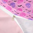 thumbnail image 4 of Homewish Hipple Skull Duvet Cover Queen,Halloween Bats Queen Bedding,Pink Purple,Pink Reversible,3-Piece,1 Duvet Cover and 2 Pillowcases, 4 of 6