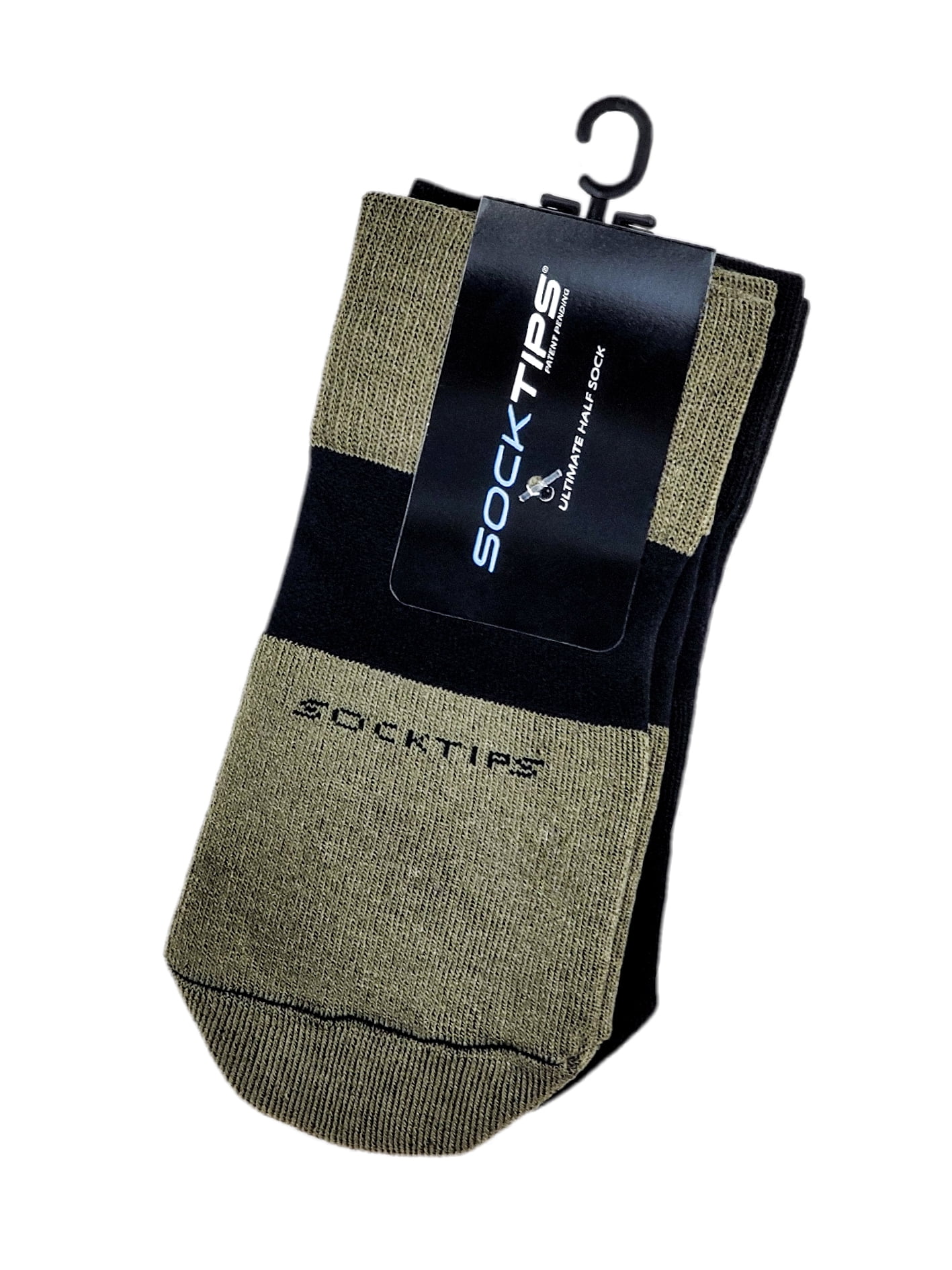 SockTips Women's and Men's Ultimate Half Sock, 2 Pack