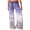 Purple, variant on Staron Women's Casual Loose Gradient Printed Yoga Sport Pants Wide Leg Long Pants Elastic Waist Comfy Relaxed Travel Beach, Green M