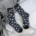 thumbnail image 5 of Hirioo Gothic Skull Pattern Adult Middle Tube Socks Breathable Sock Non-Pilling,Contrasting Color Design, 5 of 6