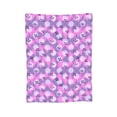thumbnail image 1 of Pink Geometric Polka Dots Throw Blanket, Super Soft Anti-Pilling Flannel Bed Blankets, 80"x60", 1 of 8