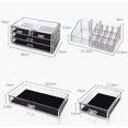 thumbnail image 2 of Jewelry Storage Box Acrylic Cosmetics Lipsticks Makeup Organizer Holder Box (4 Transparent Drawers), 2 of 7