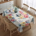 thumbnail image 2 of Pioneer Flower Floral Print Pattern Rectangle Tablecloth 60"x84",Waterproof Polyester Rectangle Table Cloth, Wipeable Spillproof Polyester Tablecloth for Dining, Camping, Indoor and Outdoor, 2 of 5