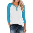 thumbnail image 5 of Women Plus Size Tops Sawvnm Women's Round Neck Loose Shirt Top  Clothes under $5.00, 5 of 5