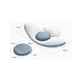thumbnail image 3 of Cojín Lumbar Belug Almohada Lumbar Blanco con Azul, 3 of 4