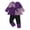 Purple, variant on Toddler Baby Girls Clothes 18-24 Months Girls Fall Winter Outfits Girls Long Sleeve Color-blocked Top Pants 2PCS Set Pink