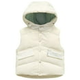 thumbnail image 2 of ATOGUTA Boy's Padded Winter Coat Warm Winter Coat Windproof Rain Jacket Snow Coat Beige, Size 3T-8, 2 of 4
