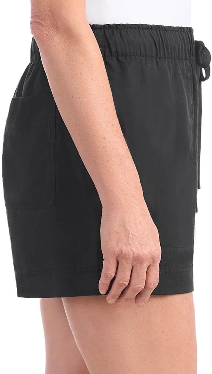 Hilary Radley Women's Lightweight Pull on Tencel Short, Black, Large Hilary Radley Women's Lightweight Pull on Tencel Short, Black, Large