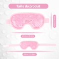 thumbnail image 5 of Mascarilla para ojos fría (rosa), mascarilla de gel para ojos hinchados, ojeras, mascarilla para ojos fría reutilizable para migraña con paquete de hielo en la parte posterior de los ojos para terapia, 5 of 5