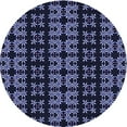thumbnail image 1 of Ahgly Company Indoor Round Patterned Periwinkle Purple Area Rugs, 3' Round, 1 of 6
