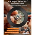 thumbnail image 4 of Riousery 10X Magnifying Lamp with Light, Adjustable Swing Arm, Desk Base and Clamp, USB Powered for Reading, Crafts and Repair, 4 of 7