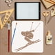 thumbnail image 3 of 12 plantillas reutilizables para pintar atletas con pincel de bambú, ideales para competiciones deportivas, tenis, fútbol, ​​baloncesto, béisbol, hockey sobre hielo, esquí y patinaje sobre hielo., 3 of 7