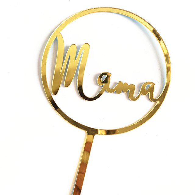 1 set /I love mom Cake Topper Glitter Paper Cupcake Topper Flags For Mother's Day Birthday Baby Shower Cake Decorations Supplies Gao Jinjia LED