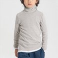 thumbnail image 2 of HCNTES Shirts Boys Boys' T-Shirt - Long Sleeve Logo T-Shirt for Boys - Athletic Crewneck Long Sleeve Tee(Grey,12-18 Months), 2 of 5