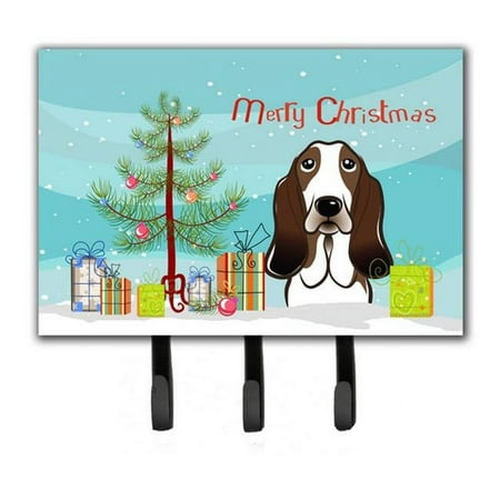 

Carolines Treasures Christmas Tree & Basset Hound Leash or Key Holder