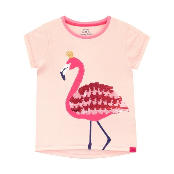 Harry Bear Girls Flamingo T-Shirt Sizes 3T-10